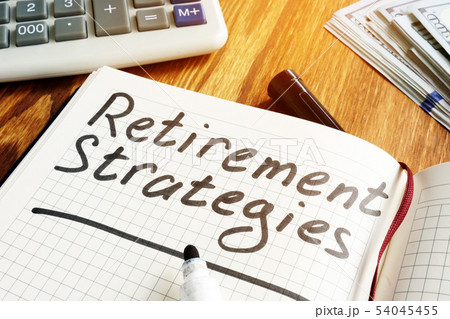 Retirement strategies and pension plan concept. 54045455