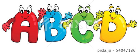 Cartoon ABCD letters theme 3 Cartoon ABCD letters theme 3 54047136
