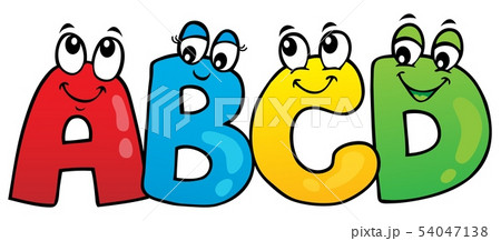 Cartoon Abcd Letters Theme 1のイラスト素材 54047138 Pixta