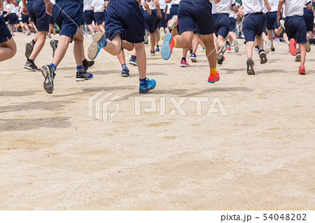 運動会　入場後の退場 54048202