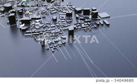 3D futuristic city architecture 3D futuristic city architecture 54049680