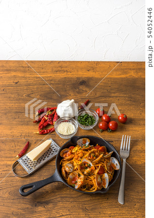スパゲッティ ボンゴレ Gourmet of spaghetti vongole Italy スパゲッティ ボンゴレ Gourmet of spaghetti vongole Italy 54052446