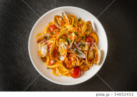 スパゲッティ ボンゴレ Gourmet of spaghetti vongole Italy スパゲッティ ボンゴレ Gourmet of spaghetti vongole Italy 54052453