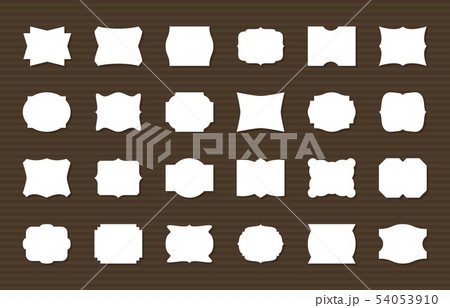Frame label set. Blank frames decorative shapes, retro labels. Elegant sticker decoration, paper Frame label set. Blank frames decorative shapes, retro labels. Elegant sticker decoration, paper 54053910
