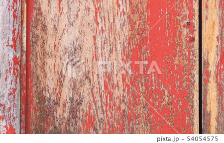 Old Red Texture of Wood Shabby Background 54054575