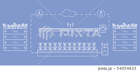 Smart farm and agriculture New technologies. Smart farm and agriculture New technologies. 54054635