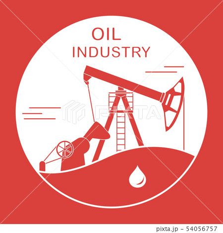 Oil industry equipment Pumpjack Vector 54056757