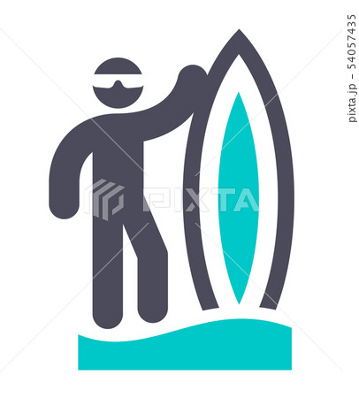 New gray turquoise icon on a white background 54057435