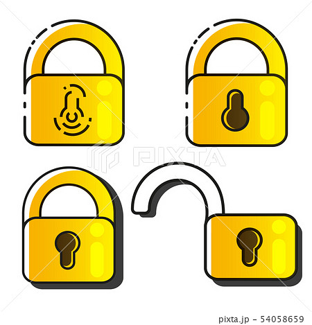Lock Icons Set Vector. Lock Vector Design. Sign 54058659