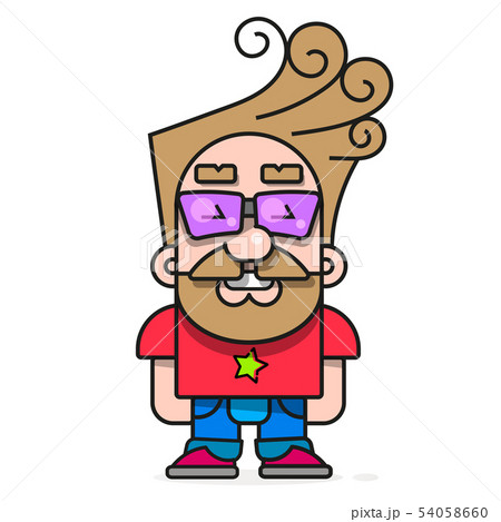 Fashionable Hipster With Glasses And Stylish Hair 54058660
