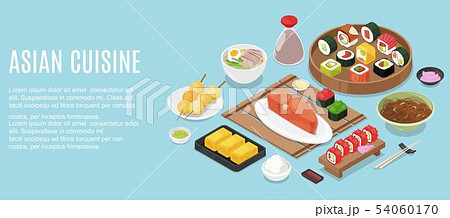 Horizontal banner template with tasty meals of Malaysian cuisine or frame made of delicious spicy Horizontal banner template with tasty meals of Malaysian cuisine or frame made of delicious spicy 54060170