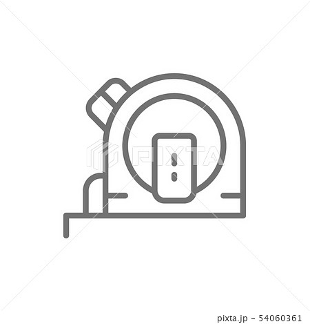 Tape measure, measuring tool, ruler line icon. Tape measure, measuring tool, ruler line icon. 54060361