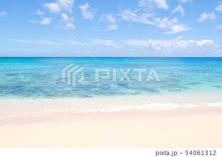 海と空 ハワイサンセットビーチの写真素材
