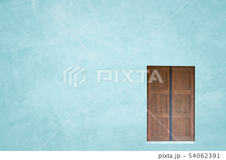 Close up of closed old brown wooden door. Close up of closed old brown wooden door. 54062391