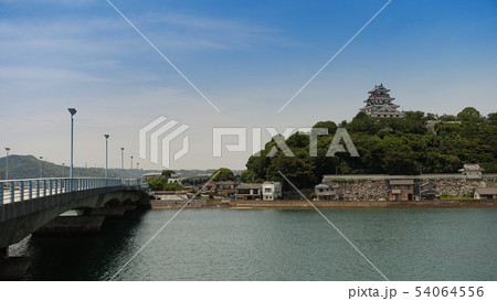舞鶴橋から唐津城(佐賀県:唐津市) 舞鶴橋から唐津城(佐賀県:唐津市) 54064556