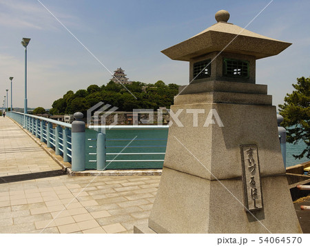 舞鶴橋から唐津城(佐賀県:唐津市) 舞鶴橋から唐津城(佐賀県:唐津市) 54064570