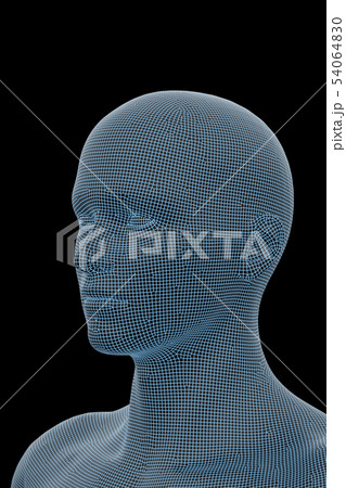 男性の頭, 人工知能, AI 54064830