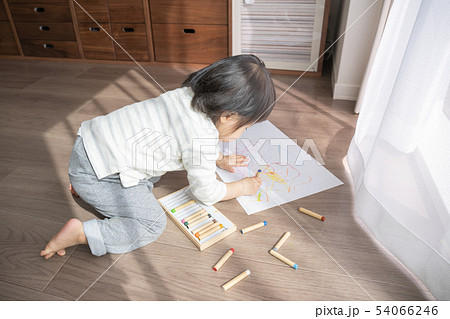 子供　お絵かき 54066246