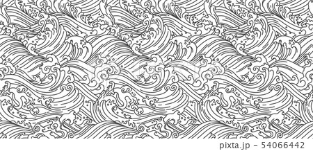Japan oriental wave seamless wallpaper 54066442