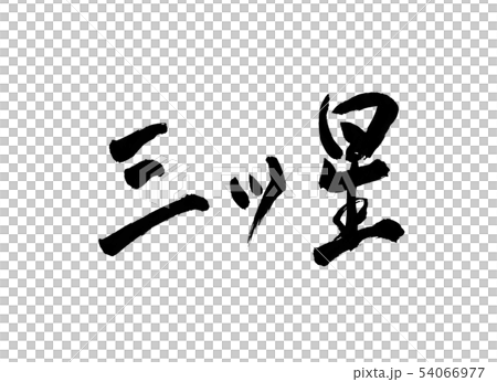 三ツ星　文字 54066977