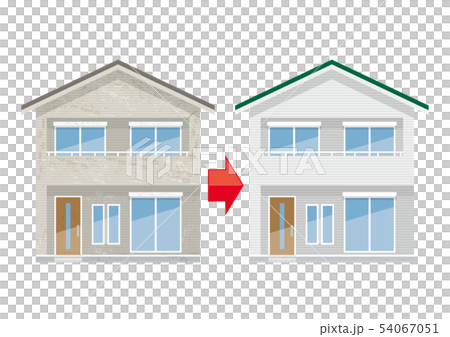 Outer wall painting remodeling 54067051