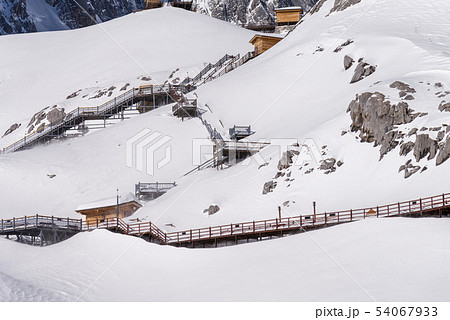 景色 風景 雪の山 54067933