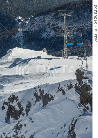 景色 風景 雪の山 54068203