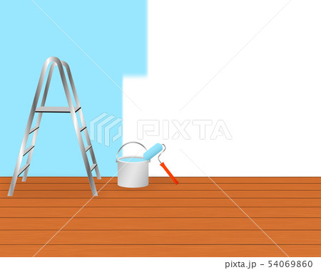 Home renovation concept with painting equipment. Home renovation concept with painting equipment. 54069860