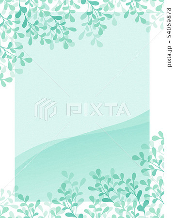 葉っぱのフレーム02/緑 54069878