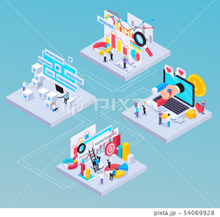 SEO Isometric Composition 54069928