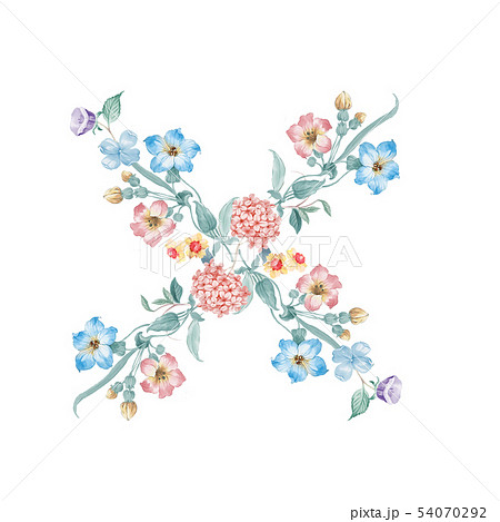 透明水彩 水彩画 花 54070292