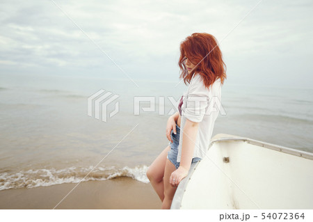 pretty girl in a beach pretty girl in a beach 54072364