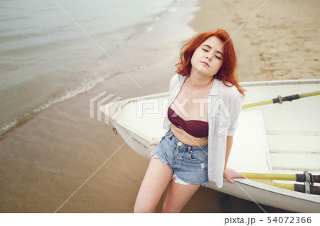 pretty girl in a beach pretty girl in a beach 54072366