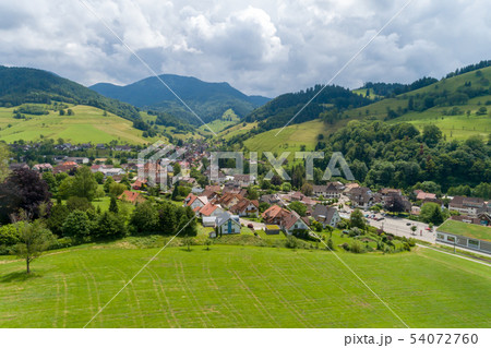 Aerial photo of the small climatic health resort Aerial photo of the small climatic health resort 54072760