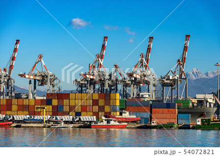 Commercial dock of La Spezia - Harbor Italy Commercial dock of La Spezia - Harbor Italy 54072821