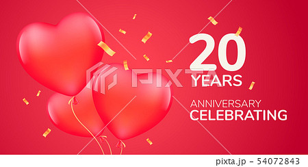 20 years anniversary vector logo, icon. Template 54072843