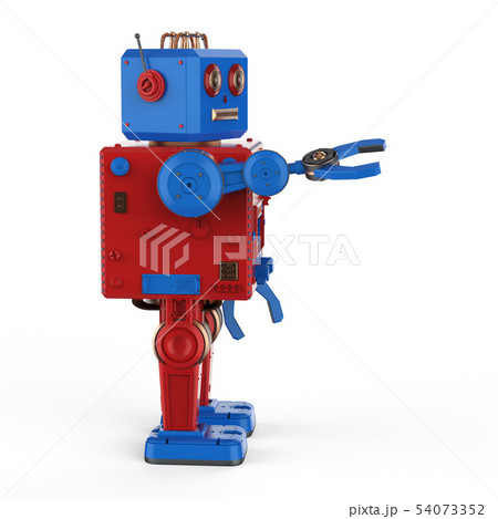 Red robot tin toy 54073352