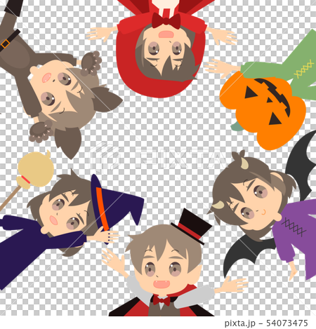 ハロウィンの枠のイラスト ハロウィンの枠のイラスト 54073475
