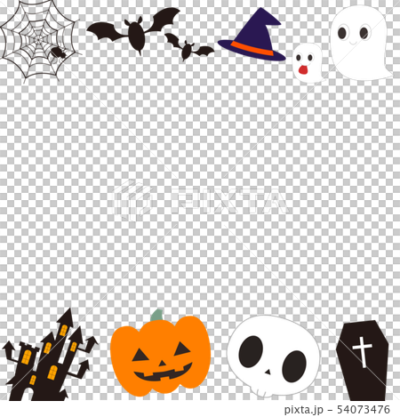 ハロウィンの枠のイラストのイラスト素材