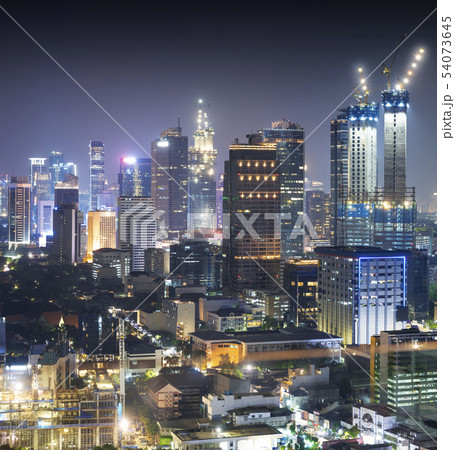 Jakarta city skyline with urban skyscrapers 54073645