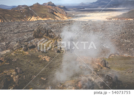 Landmannalaugar National Park - Iceland. Rainbow 54073755
