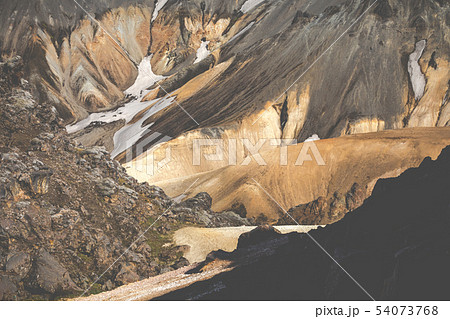 Landmannalaugar National Park - Iceland. Rainbow Landmannalaugar National Park - Iceland. Rainbow 54073768