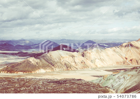 Landmannalaugar National Park - Iceland. Rainbow 54073786