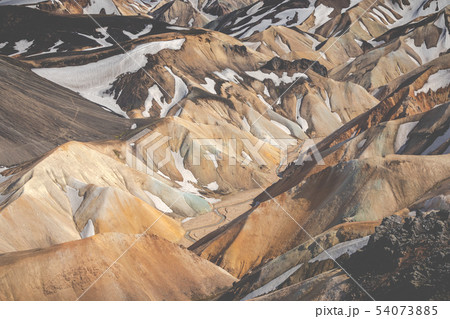Landmannalaugar National Park - Iceland. Rainbow Landmannalaugar National Park - Iceland. Rainbow 54073885