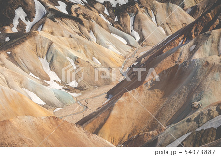 Landmannalaugar National Park - Iceland. Rainbow Landmannalaugar National Park - Iceland. Rainbow 54073887