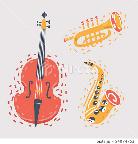 Music Instruments Objects. 54074752