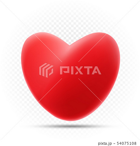 red heart on white transparent background red heart on white transparent background 54075108