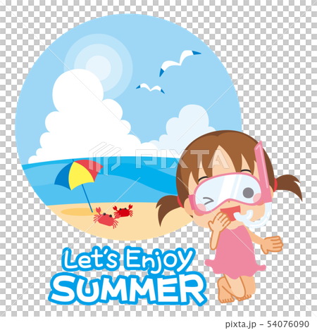 夏を楽しむ水着姿の女の子 夏を楽しむ水着姿の女の子 54076090