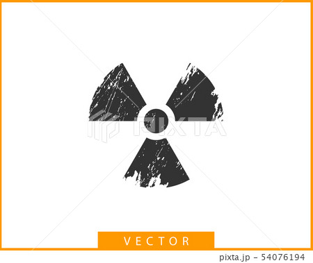 Radiation icon vector. Warning radioactive sign Radiation icon vector. Warning radioactive sign 54076194