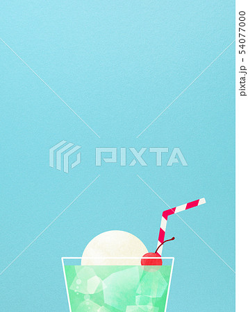 背景-夏-クリームソーダ-ブルー 背景-夏-クリームソーダ-ブルー 54077000